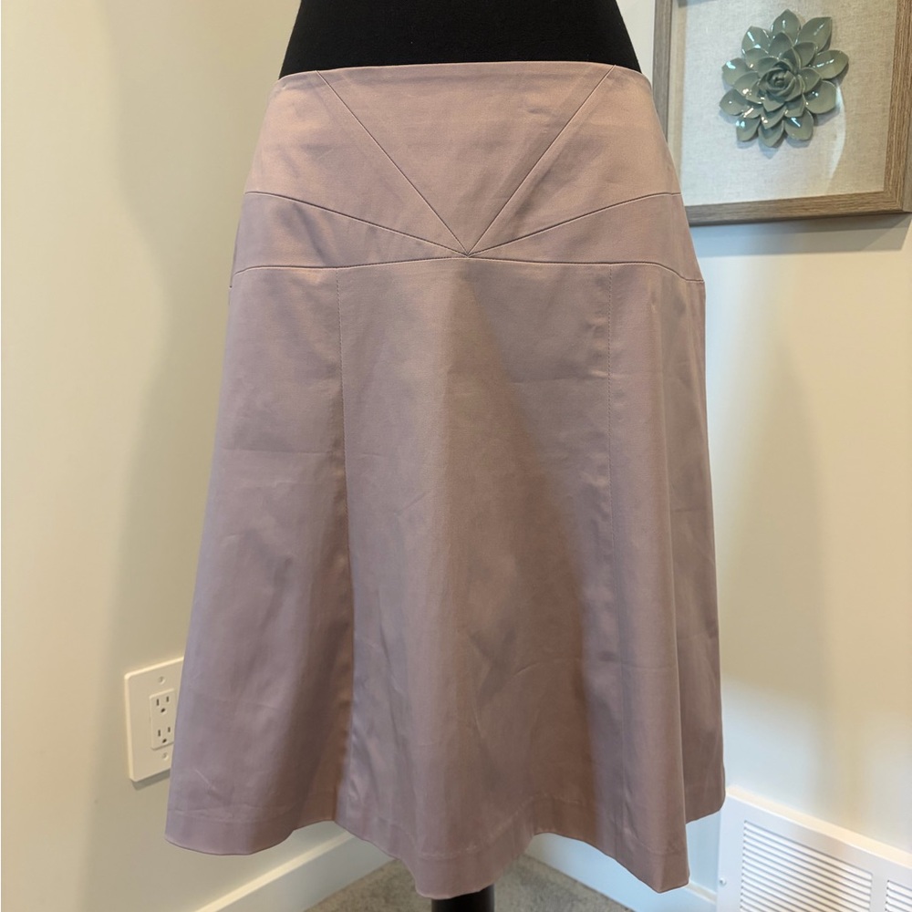 Never Worn! RW&CO. Mauve A-Line Tailored Skirt With Unique Sunburst Seams